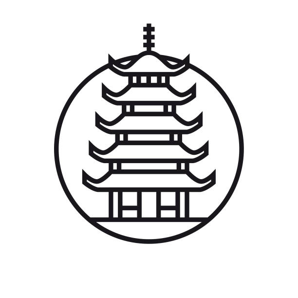 Chinese Pagoda Silhouette
